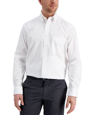 Club Room - Men's Classic/Regular Fit Performance Easy-Care White Oxford Solid Dress Shirt