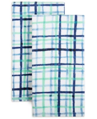 Fiesta - Watercolor Plaid Kitchen Towels, Set of 2