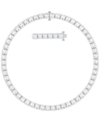 Swarovski - Rhodium-Plated Millenia All-Around Necklace, 15" + 2" extender