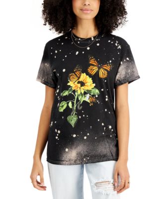Love Tribe - Juniors' Cotton Butterfly-Print T-Shirt