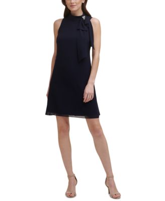 vince camuto bow neck dress