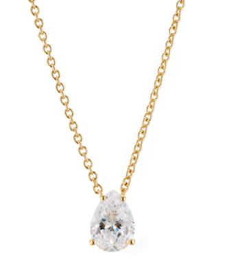 Eliot Danori - Pear Cubic Zirconia Necklace, 16" + 2" extender, Created for Macy's