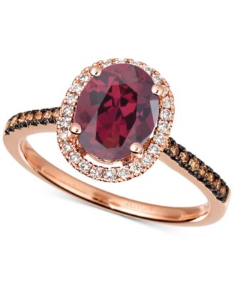Le Vian - Sea Blue Aquamarine (1-3/8 ct. t.w.) & Diamond (1/4 ct. t.w.) Ring in 14k Gold (Also in Peach Morganite & Raspberry Rhodolite)