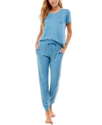 Roudelain - V-Neck T-Shirt & Jogger Pants Pajama Set