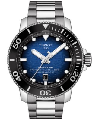 Tissot - Men's Swiss Automatic Seastar Stainless Steel Bracelet Watch 46mm