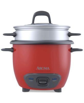 Aroma - ARC-743-1NGR 6-Cup Rice Cooker, Red