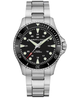 Hamilton - Men's Swiss Automatic Khaki Navy Scuba Stainless Steel Bracelet Watch 43mm
