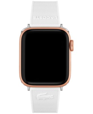 Lacoste - Petit Pique White Silicone Strap for Apple Watch&reg; 38mm/40mm