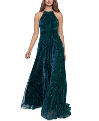 Betsy & Adam - Metallic Halter Gown