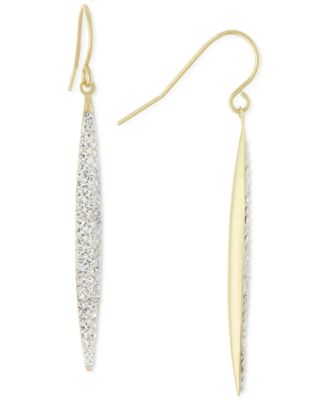 Giani Bernini - Crystal Pav&eacute; Drop Earrings in 14k Gold-Plated Sterling Silver