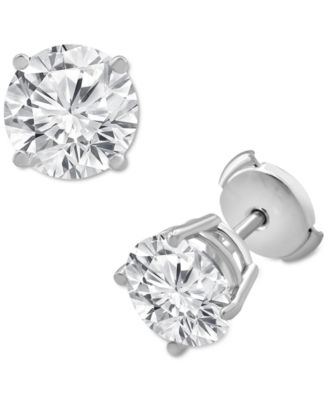 Badgley Mischka - Certified Lab Grown Diamond Stud Earrings (5 ct. t.w.) in 14k White Gold