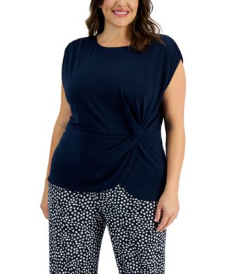 Alfani - Plus Size Twisted Top