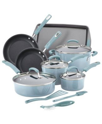 Rachael Ray - Hard Enamel Nonstick 14-Piece Cookware Set