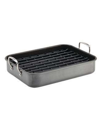 Rachael Ray - Hard-Anodized Non-Stick 12" x 16" Roaster & Dual-Height Rack