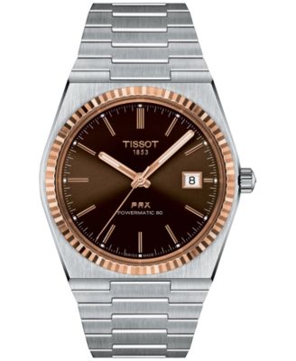 Tissot - Men's PRX Powermatic 80 Automatic 18K Gold Stainless Steel Bracelet Watch 40mm