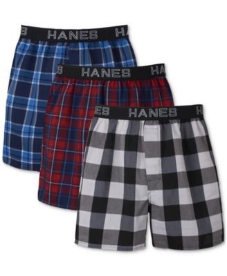 Hanes - Men's 3-Pk. Ultimate&reg; Comfort Flex Fit&reg; Stretch Woven Boxers