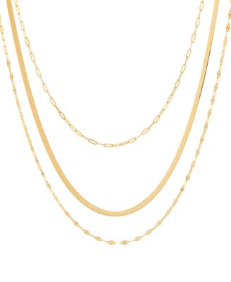 Macy's Brand - Triple Layered Chain Necklace in 10k Gold