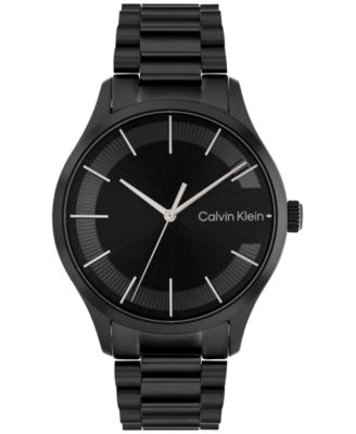 Calvin Klein - Men's Iconic Black-Tone Stainless Steel Bracelet Watch 40mm