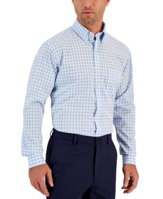 Club Room - Men's Boledo Classic-Fit Plaid Button-Down Performance Dress Shirt