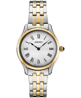 Seiko - Women's Essentials Two-Tone Stainless Steel Bracelet Watch 29mm