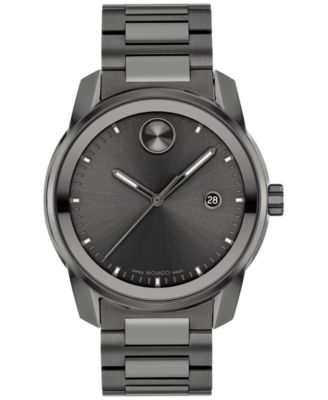 Movado - Men's Swiss Bold Verso Gunmetal Ion-Plated Steel Bracelet Watch 42mm