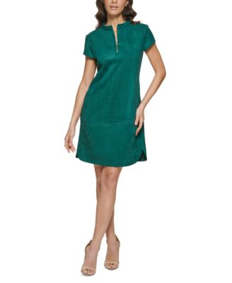 kensie - Faux-Suede Shift Dress