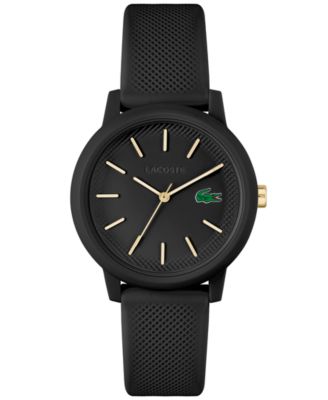 Lacoste - Women's 12.12 Black Silicone Strap Watch 36mm