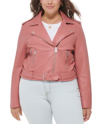 Levi's - Faux-Leather Belted Moto Jacket