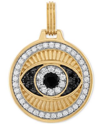 Esquire Men's Jewelry - Cubic Zirconia Evil Eye Pendant in 14k Gold-Plated Sterling Silver