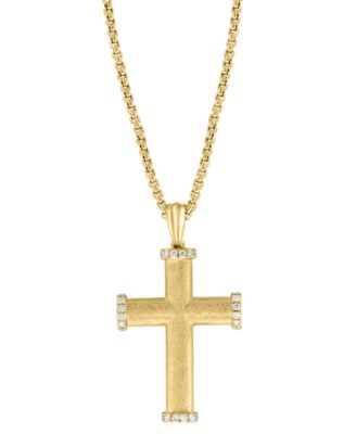 EFFY Collection - Diamond Cross 18" Pendant Necklace (1/4 ct. t.w.) in 14k Gold