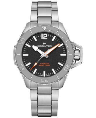 Hamilton - Men's Swiss Automatic Khaki Navy Frogman Stainless Steel Bracelet Watch 46mm