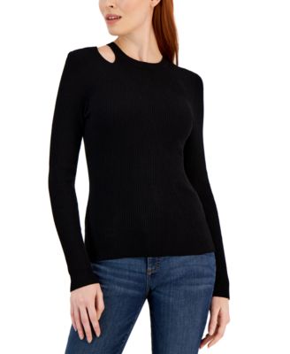 I.N.C. International Concepts - Women's Cutout Crewneck Sweater