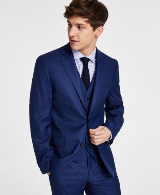 Alfani - Men's Slim-Fit Stretch Navy Blue Solid Suit Jacket