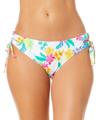 Salt + Cove - Juniors' Retro Hibiscus Lace-Up Hipster Bikini Bottoms, Created for Macy's