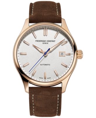 Frederique Constant - Men's Swiss Automatic Classic Index Brown Leather Strap Watch 40mm