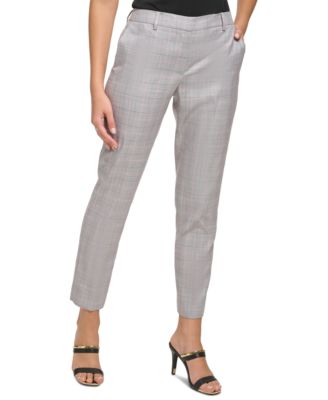 DKNY - Petite Essex Plaid Ankle Pants
