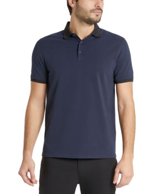 Kenneth Cole - Men's Solid Button Placket Polo Shirt