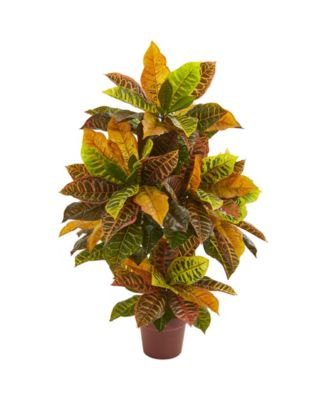 Nearly Natural - 39” Croton Artificial Plant (Real Touch)