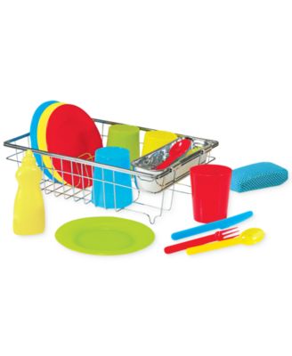 Melissa and Doug - Kids' Let's Play House Wash & Dry Toy Dish Set