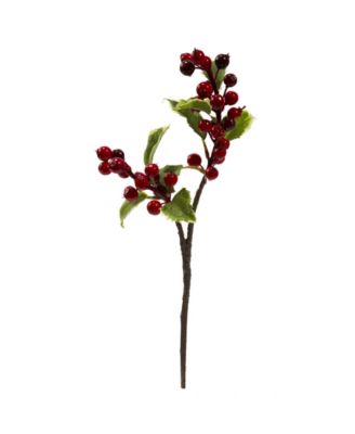 Nearly Natural - 16" Holly Berry Artificial Flower, Set of 6