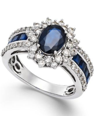 Macy's Brand - Sapphire (2-1/5 ct. t.w.) and Diamond (3/4 ct. t.w.) Ring in 14k Gold