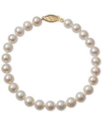 Belle de Mer - AA Cultured Freshwater Pearl Bracelet (6mm) in 14k Gold
