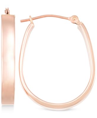 Macy's Brand - Polished Pear-Shape Hoop Earrings in 10k Rose Gold