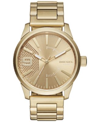 Diesel - Men's Rasp Gold-Tone Stainless Steel Bracelet Watch 46x53mm DZ1761