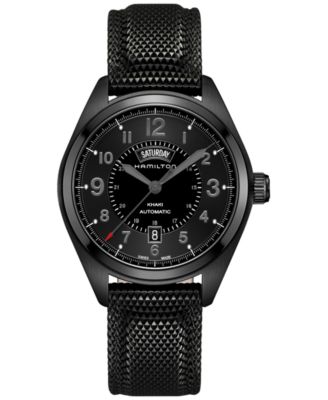 Hamilton - Men's Swiss Automatic Khaki Field Black Rubber Strap Watch 42mm H70695735