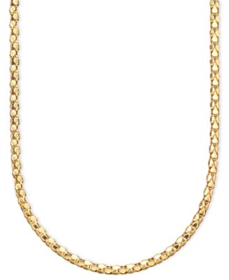Italian Gold - 14k Gold Diamond-Cut Popcorn Necklace