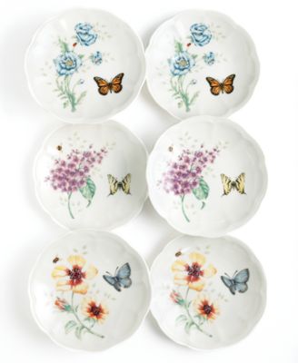 Lenox - Dinnerware, Set of 6 Butterfly Meadow Party Plates