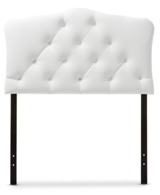 Furniture - Rita Button-Tufted Scalloped Twin Headboard, Quick Ship