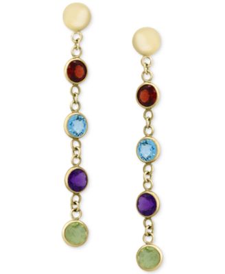 EFFY Collection - Multi-Gemstone Drop Earrings (2-1/5 ct. t.w.) in 14k Gold