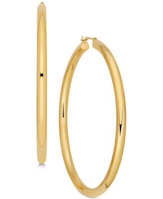 Macy's Brand - Polished Thin Tube Hoop Earrings in 14k Gold